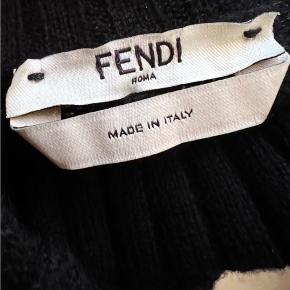 FENDI Logo Fair Isle Turtleneck Sweater - Picture 12 of 13
